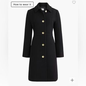 J Crew Factory Wool Blend Lady Day Coat Size 6